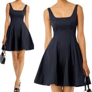 Staud Wells black mini dress